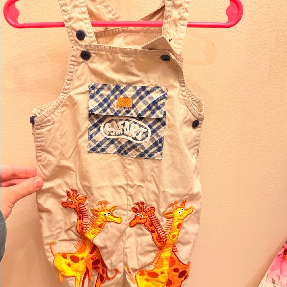 Okie Dokie Beige Giraffe One Piece